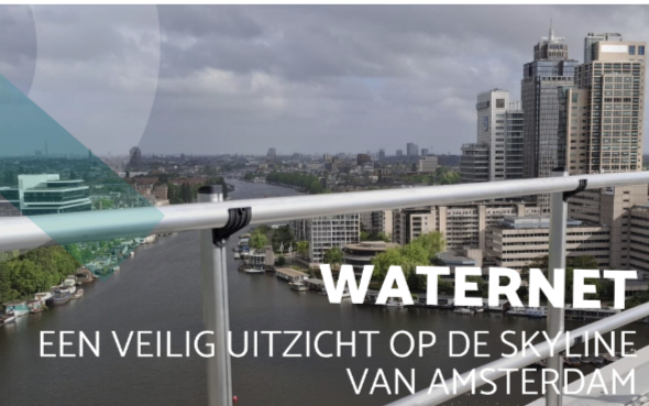 Een veilig uitzicht op de skyline van Amsterdam